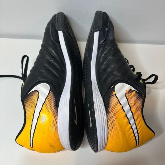 Nike Tiempo X Mens Size 10.5 Black Yellow Athletic Running Soccer Cleats - Picture 9 of 11